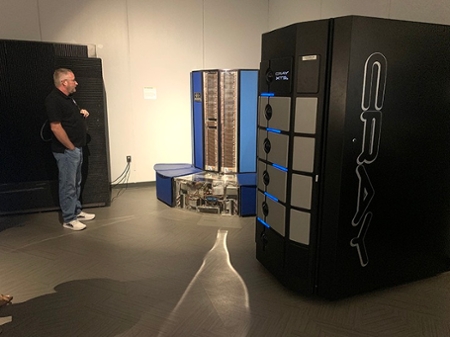 MGA Cybersecurity Student John Joyce, BSIT, looks over different Cray computers inside the NSA’s National Cryptological Museum. 